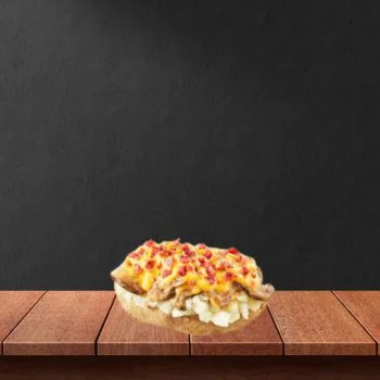 Bacon Portabella Mushroom Melt Baked Potato